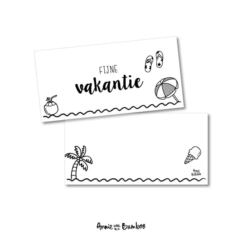 Cadeau topkaartje - Fijne vakantie - Afbeelding 2