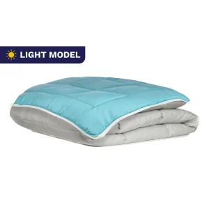 Zelesta Everyday Duo Zomerdekbed - Lichtgrijs & Zeegroen