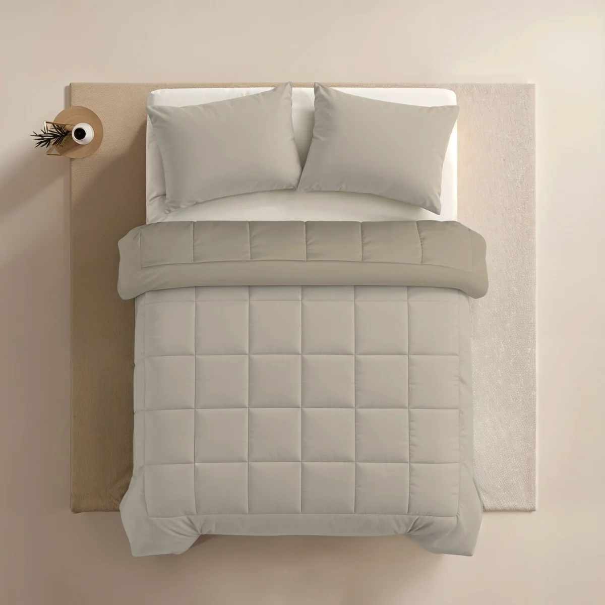 Zelesta Comfort Duo Zomerdekbed - Taupe & Champagne - Afbeelding 5