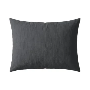 Zelesta Deluxe Katoen Mousseline Kussensloop Set Van 2 - Antraciet