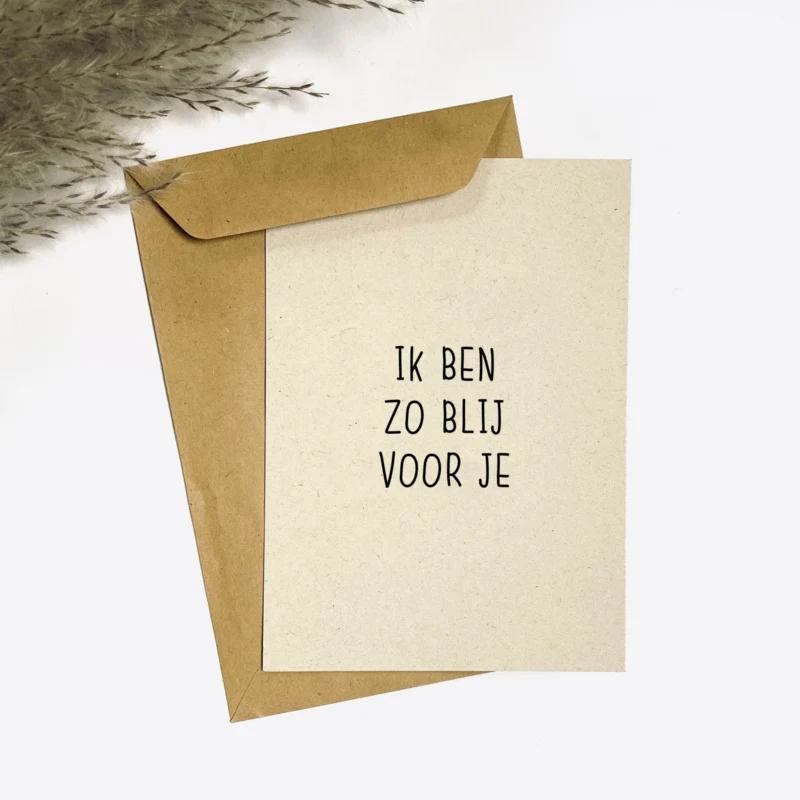 Ansichtkaart - Ik ben zo blij voor je - Afbeelding 2
