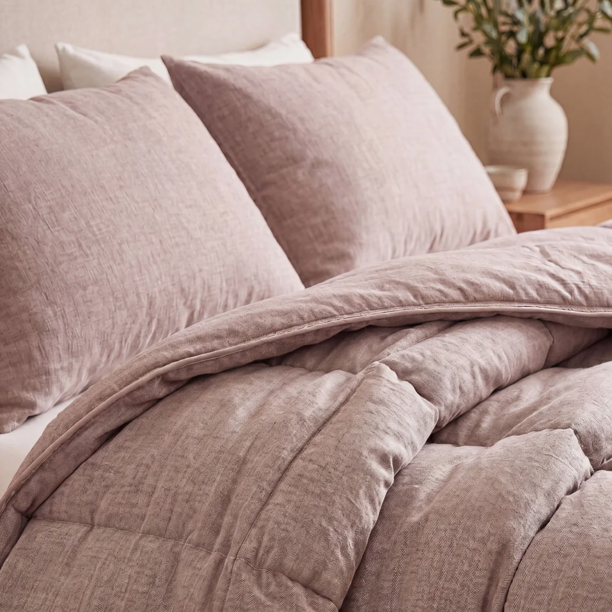 Zelesta Comfort Structure Kussensloop (set van 2) - Taupe - Afbeelding 3