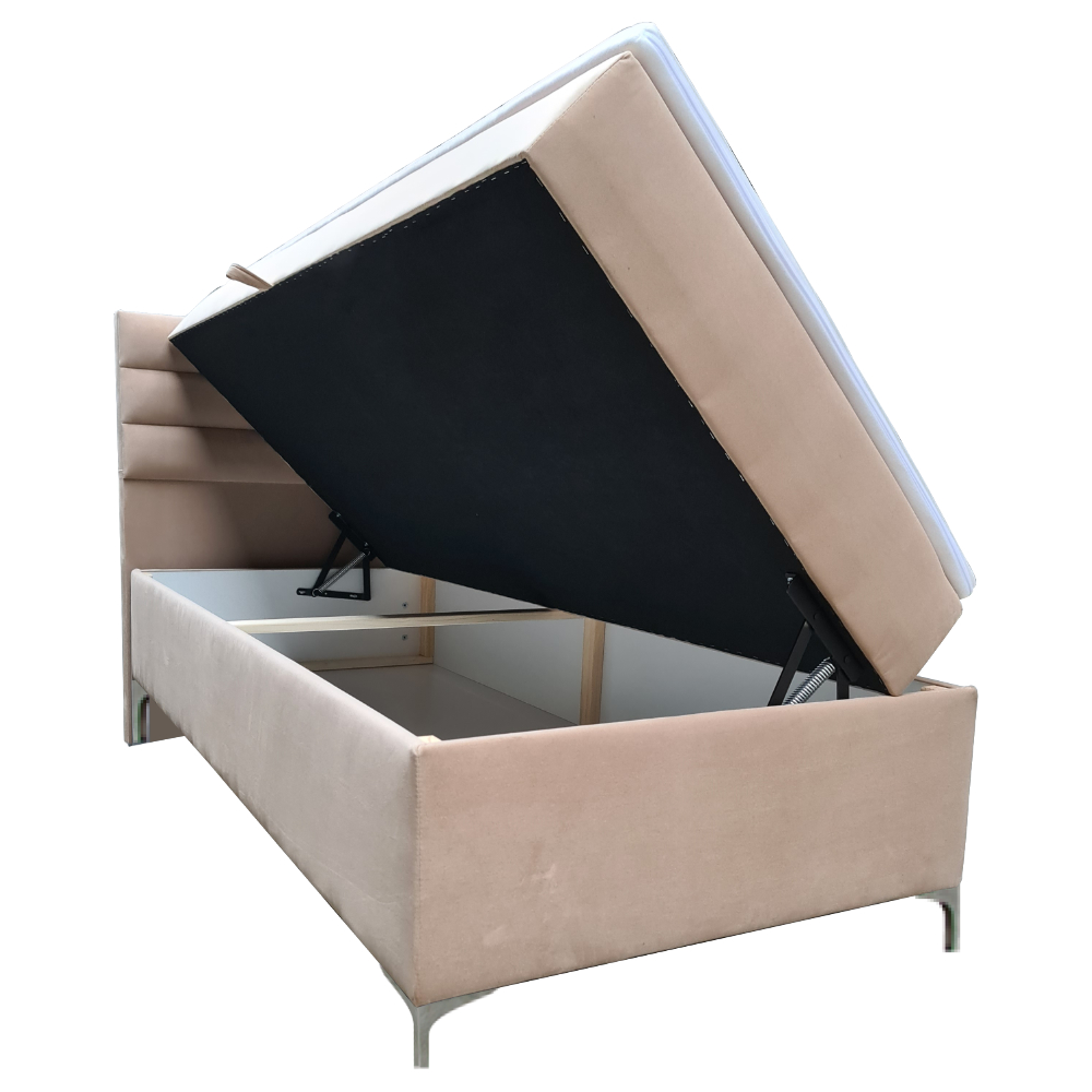 Opbergboxspring Ember beige | 90×200 - Afbeelding 3