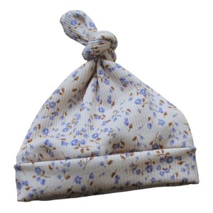knoopmutsje bloem blauw