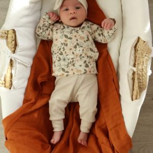 Newborn Setje flowers ecru
