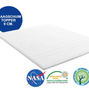 Topdekmatras Nasa Traagschuim Deluxe 9 cm