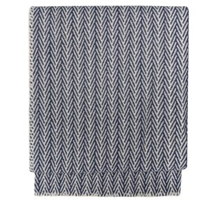 WOOOL Plaid – Cotton Herringbone (Navy)