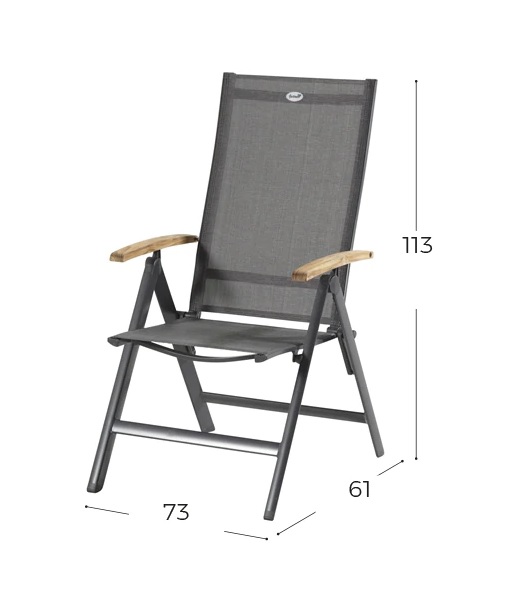 Hartman Aruba Verstelbare Dining Tuinstoel armleuning teak - Afbeelding 3