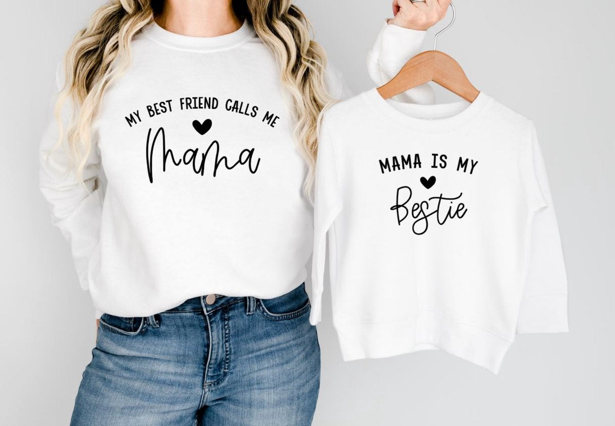 Twinning sweater mama is my bestie - Afbeelding 2